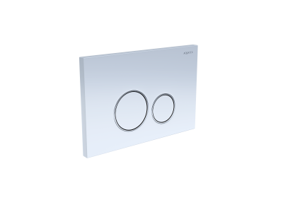 Панель смыва Aquatek Белая ободок хром (клавиши круглые) KDI-0000015 - вид 1 миниатюра