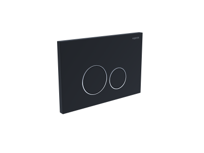Панель смыва Aquatek Черная матовая ободок хром (клавиши круглые) KDI-0000020 - вид 1 миниатюра