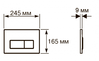 Панель смыва Aquatek Slim Хром глянец (клавиши прямоугольные) KDI-0000023 - вид 3 миниатюра