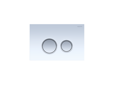 Панель смыва Aquatek Белая,закаленное стекло (клавиша круглая,ободок хром) KDI-0000028 - вид 1 миниатюра