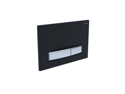 Панель смыва Slim Черный матовый (клавиша прямоугольная, хром) НОВИНКА - вид 1 миниатюра