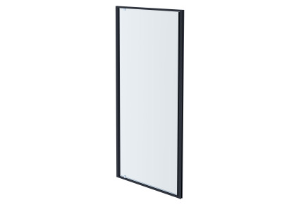 AQ ARI PI 10020BL Душевая дверь, распашная 1000x2000 профиль черный, стекло прозрачное - вид 1 миниатюра