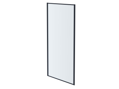 AQ ARI WA 10020BL Неподвижная душевая стенка 1000x2000, для комбинации с дверью, профиль черный, стекло прозрачное - вид 1 миниатюра