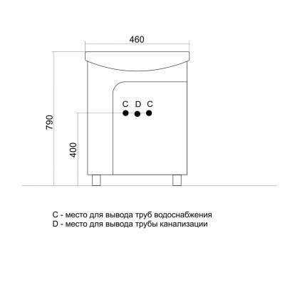 Тумба под раковину Альфана-52 MIXLINE Ока-52 (526165) - вид 3 миниатюра