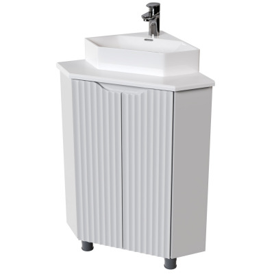 Тумба для ванной MIXLINE КОРНЕР универсальная, белая (548964)  - вид 1 миниатюра
