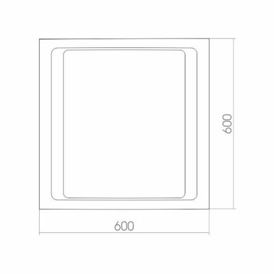 Зеркало с подсветкой MIXLINE Орион 600*600 (529385) - вид 1 миниатюра
