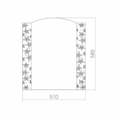 Зеркало без подсветки MIXLINE Весна 510*585 (529382) - вид 1 миниатюра
