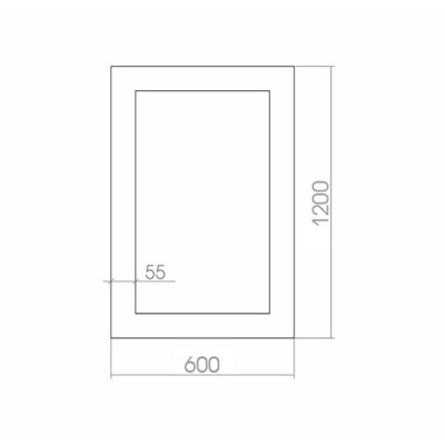 Зеркало без подсветки MIXLINE белый 600*1200 (537432) - вид 1 миниатюра