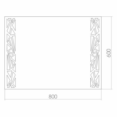 Зеркало с подсветкой MIXLINE Стелла 800*600 (525398) - вид 1 миниатюра