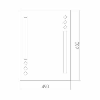 Зеркало без подсветки MIXLINE Колизей 490*680 (525456) - вид 1 миниатюра