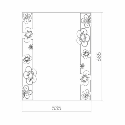 Зеркало без подсветки MIXLINE Флора 535*685 (525460)  - вид 1 миниатюра