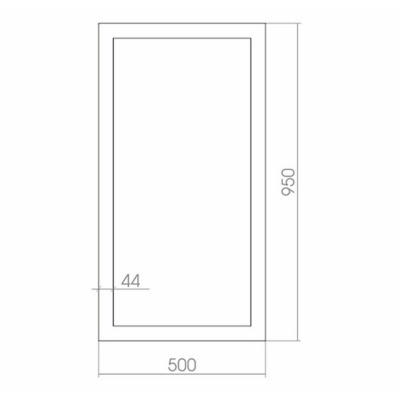 Зеркало без подсветки MIXLINE Феникс 500*950 (537417) - вид 1 миниатюра