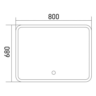 Зеркало с подсветкой MIXLINE Стив 800*680 (536552)  - вид 1 миниатюра