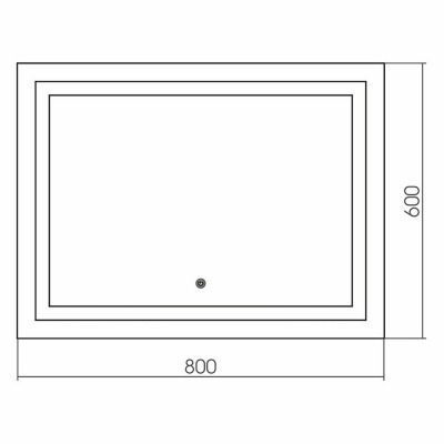 Зеркало с подсветкой MIXLINE Ливия-2 800*600 (542561) - вид 1 миниатюра