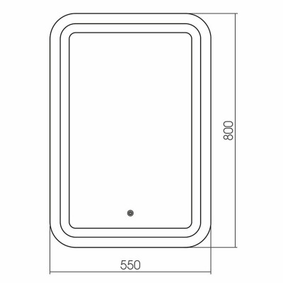 Зеркало с подсветкой MIXLINE Мальта-2 550*800 (542562) - вид 1 миниатюра