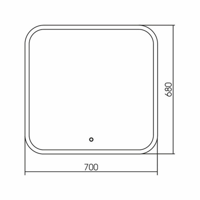 Зеркало с подсветкой MIXLINE Стив-2 700*680 (542565) - вид 1 миниатюра