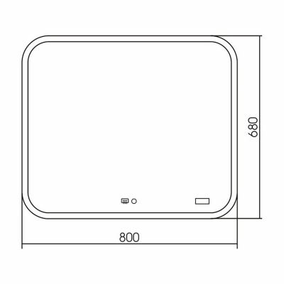 Зеркало с подсветкой MIXLINE Стив-2 800*680 (542566) - вид 1 миниатюра