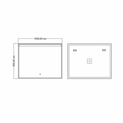 Зеркало с подсветкой MIXLINE Аллен 1000*800 (545201) - вид 1 миниатюра