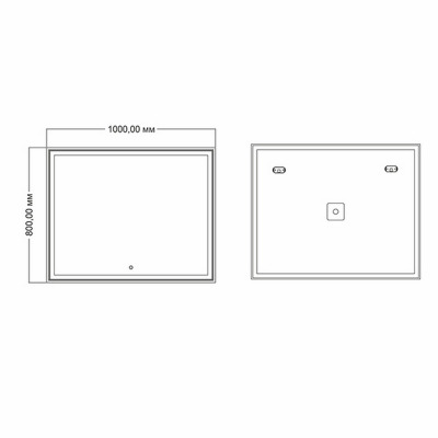 Зеркало с подсветкой MIXLINE Мелис 1000*800 (545206) - вид 1 миниатюра