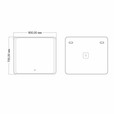 Зеркало с подсветкой MIXLINE Валерия 800*700 (545521) - вид 1 миниатюра