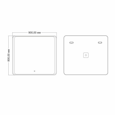 Зеркало с подсветкой MIXLINE Валерия 900*800 (545522) - вид 1 миниатюра