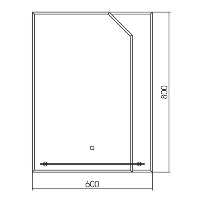 Зеркало MIXLINE Клон 600*800 (ШВ) с полкой и фацетом (547324) - вид 1 миниатюра