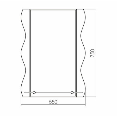 Зеркало MIXLINE Лацио 550*750 (ШВ) с полкой и фацетом (547326) - вид 1 миниатюра