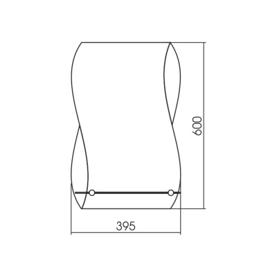 Зеркало MIXLINE Опал 395*600 с полкой (548534) - вид 1 миниатюра