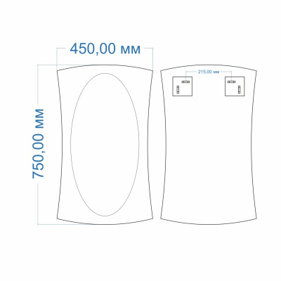 Зеркало MIXLINE Мила 450*750 (550048) - вид 1 миниатюра