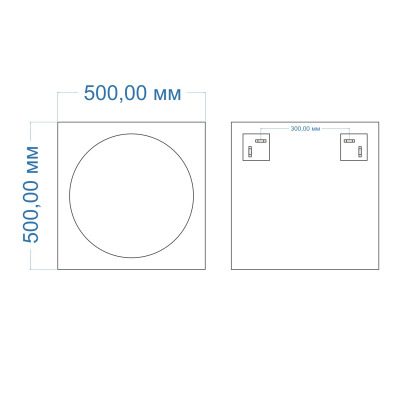 Зеркало MIXLINE Пион 500*500 (550043) - вид 1 миниатюра