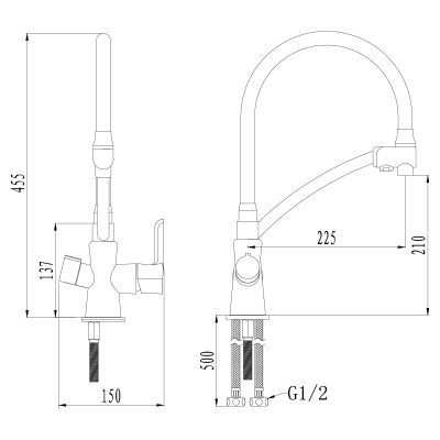 Смеситель для кухонной мойки Lemark Comfort (LM3070C) - вид 3 миниатюра