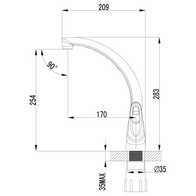 Смеситель для кухонной мойки Lemark Luna (LM4155C) - вид 1 миниатюра