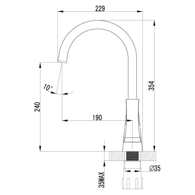 Смеситель для кухонной мойки Lemark Unit (LM4555C) - вид 1 миниатюра