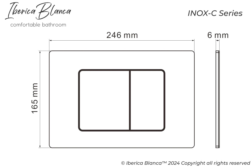 Комплект 3в1 IBERICA BLANCA инсталляция SILENCIO MINI, унитаз BILBAO ALTO белый, кнопка смыва INOX-C белый матовый (IB.001M.BLA.231.111) - вид 3 миниатюра