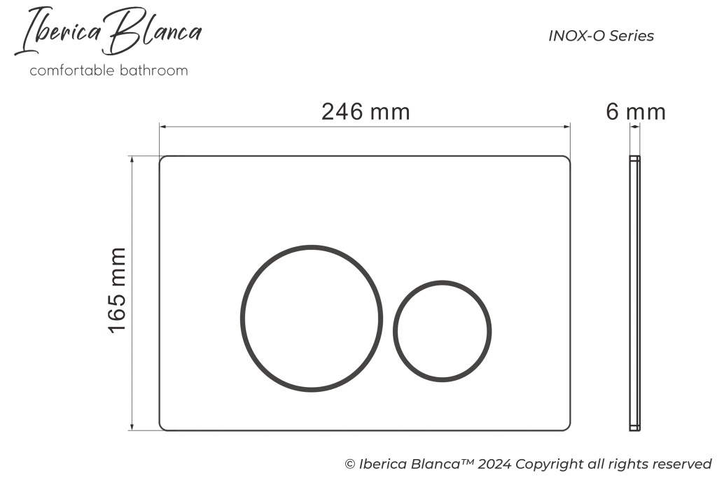 Комплект 3в1 IBERICA BLANCA инсталляция SILENCIO MINI, унитаз BILBAO ALTO белый, кнопка смыва INOX-C розовое золото глянцевое (IB.001M.BLA.231.1141) - вид 3 миниатюра